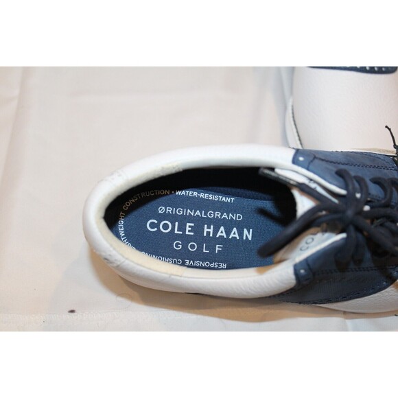 Cole Haan OG Original Grand Saddle‎ Leather Golf Shoes Size 8 White Blue NWOB - Picture 7 of 7
